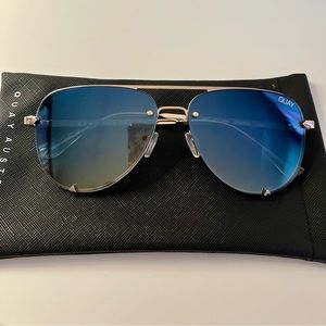 NWOT Quay Australia - Desi Perkins High Key Mini Rimless Sunglasses